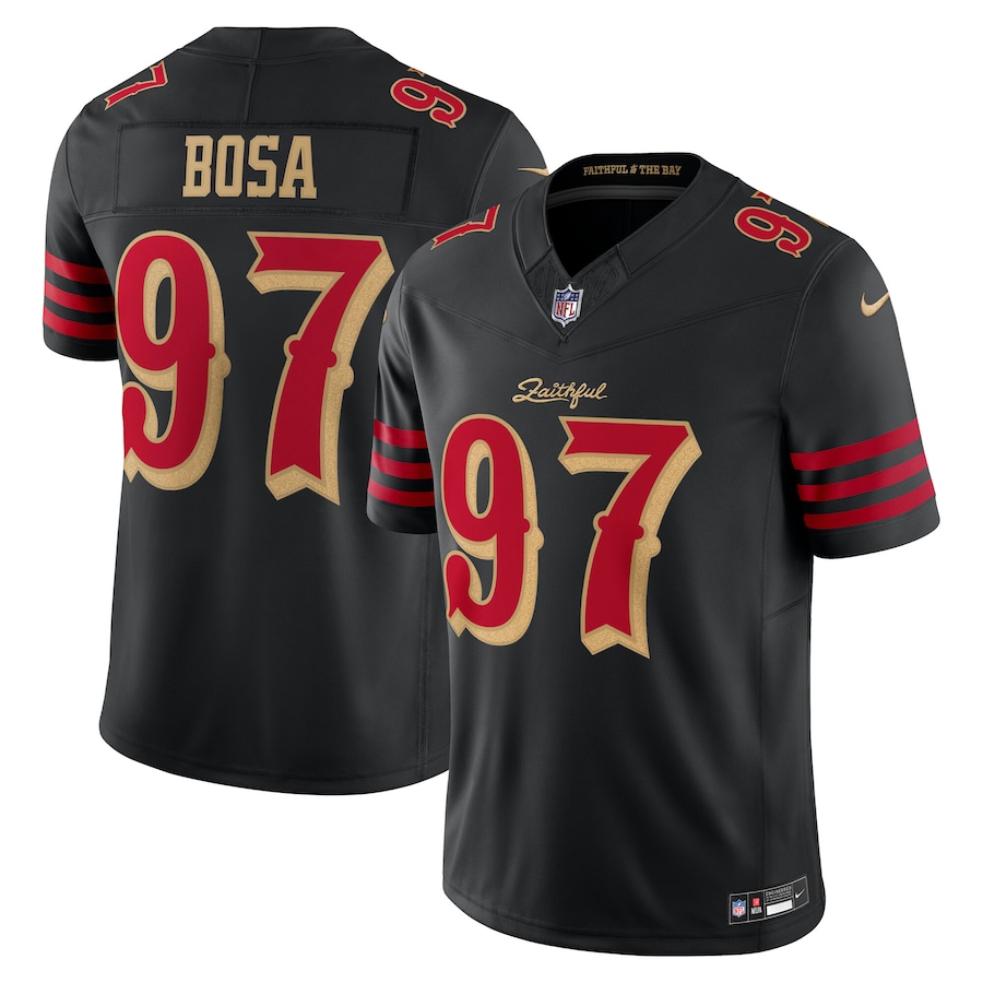 Men's San Francisco 49ers Nick Bosa Nike Black 2025 Rivalries Collection Limited Jersey - Jersey