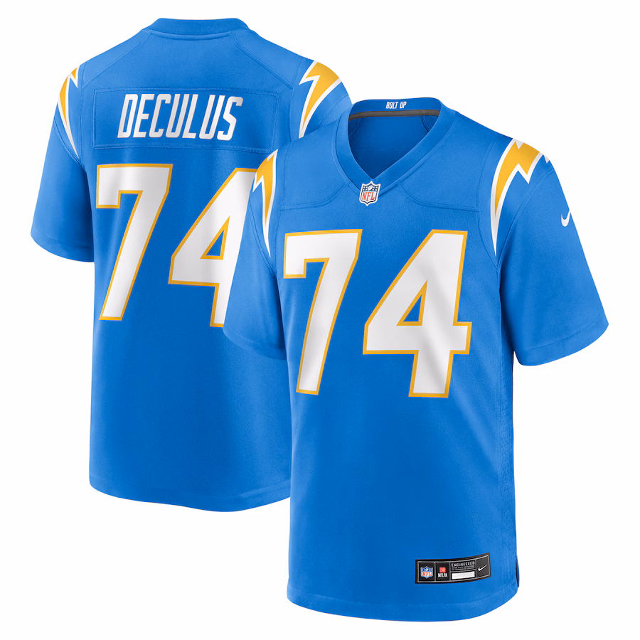 Men's Los Angeles Chargers Austin Deculus Nike Powder Blue Team Game Jersey - Jersey