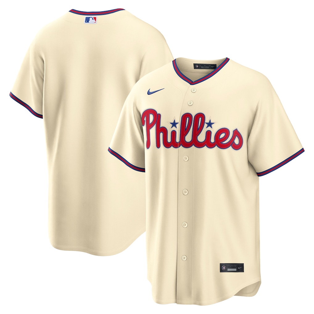 Men's Philadelphia Phillies Nike Cream Alternate Replica Jersey - Jersey