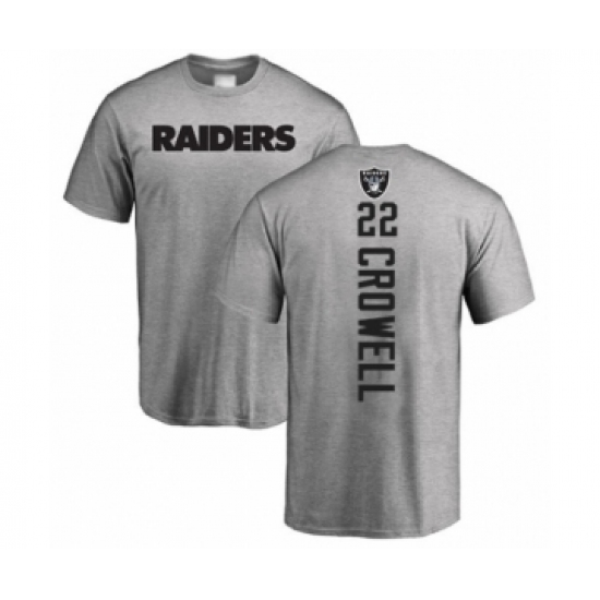 Football Oakland Raiders #22 Isaiah Crowell Ash Backer T-Shirt - Jersey