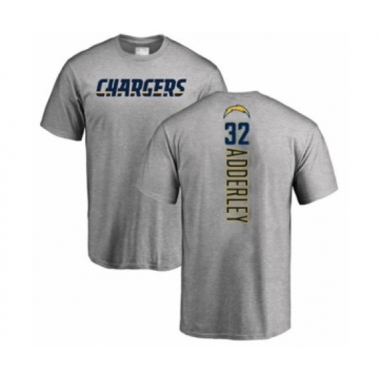 Football Los Angeles Chargers #32 Nasir Adderley Ash Backer T-Shirt - Jersey