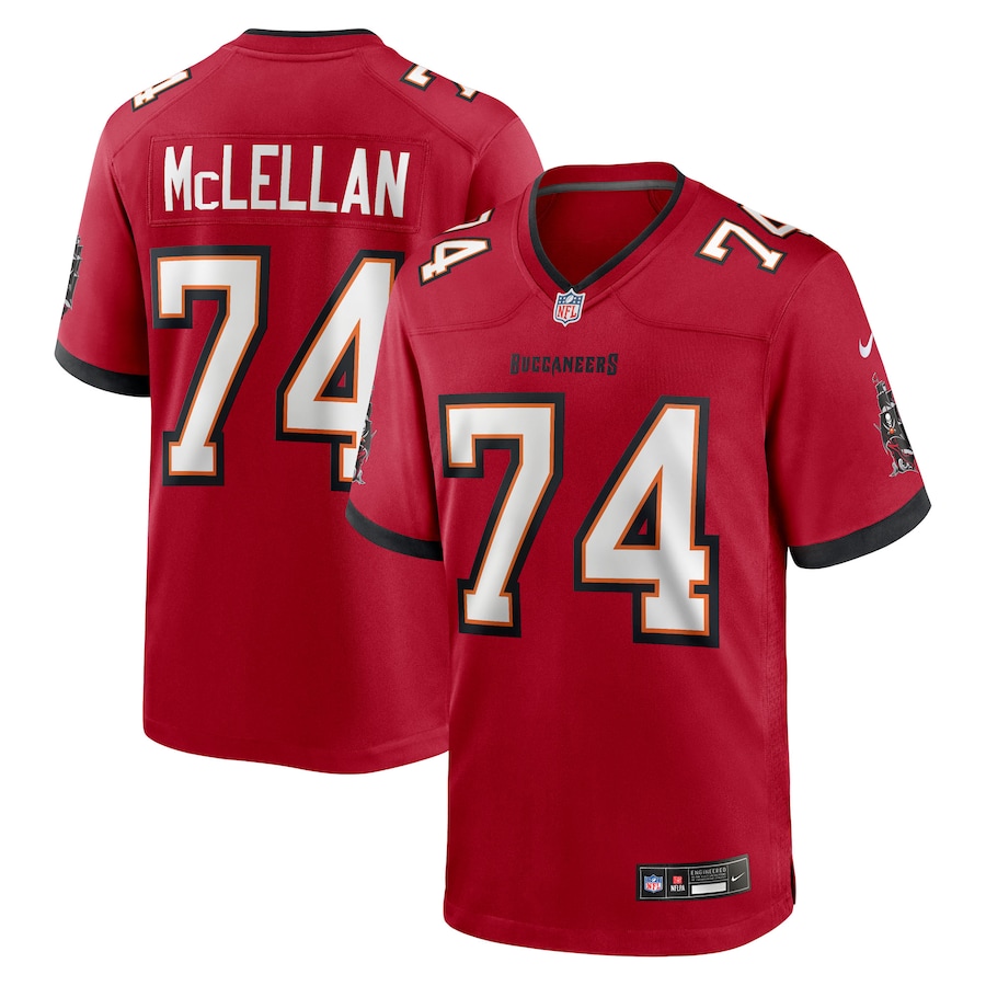 Men's Tampa Bay Buccaneers Tyler McLellan Nike Red Team Game Jersey - Jersey