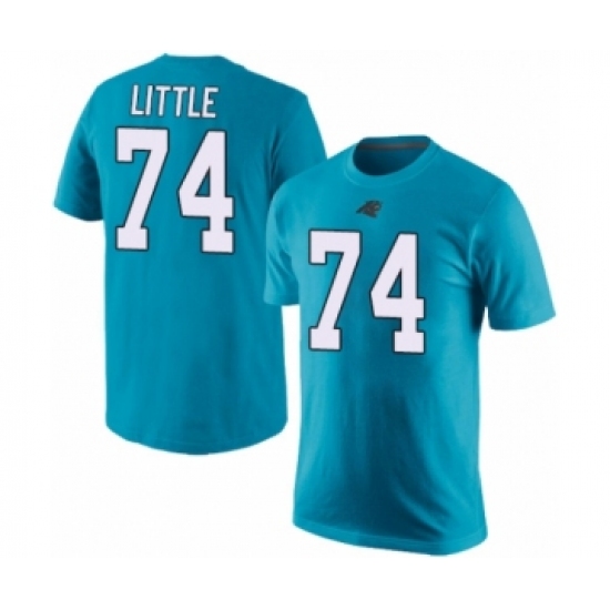Football Men's Carolina Panthers #74 Greg Little Blue Rush Pride Name & Number T-Shirt - Jersey