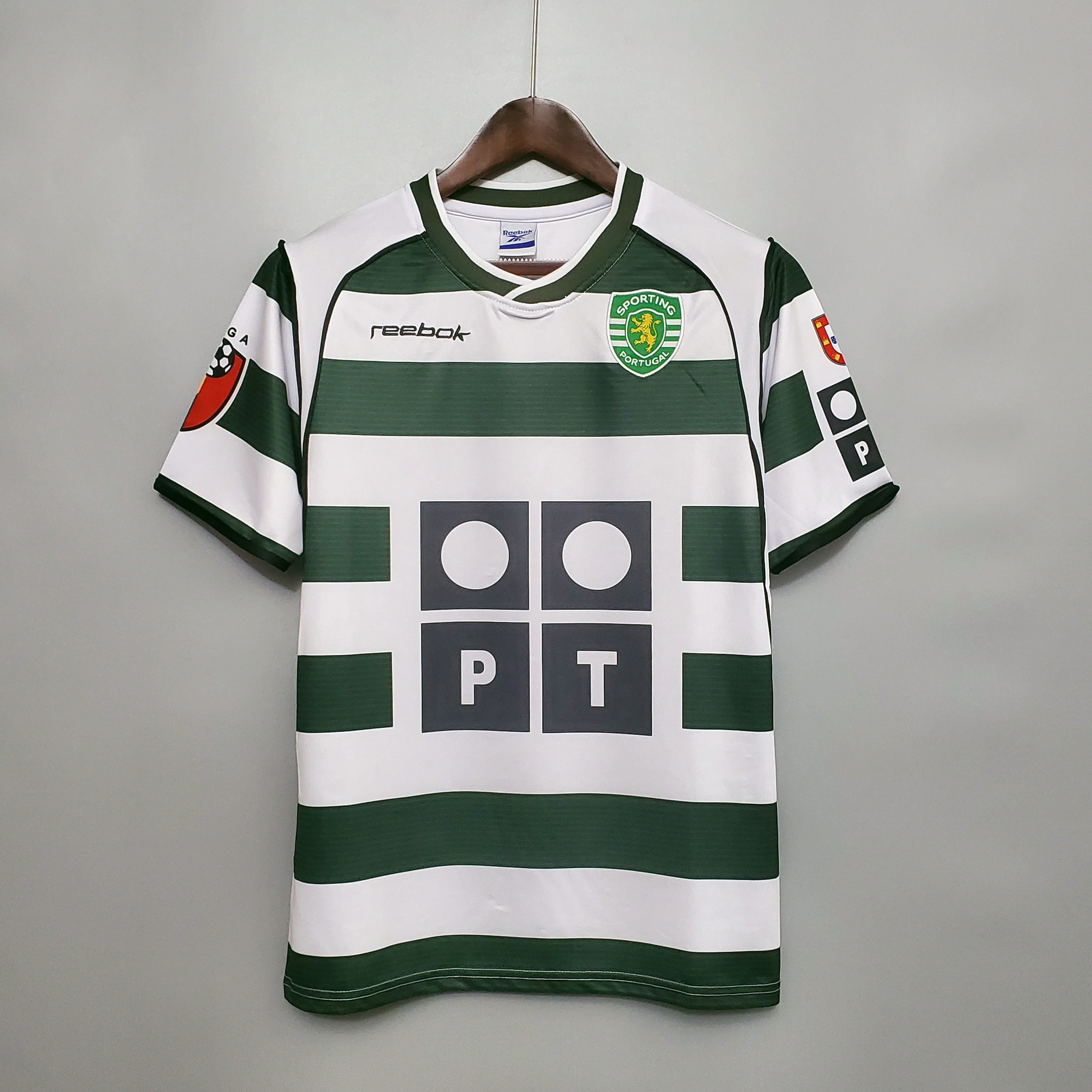 Sporting CP Retro Soccer Jersey Home Custom Shirt 2001/03 - Jersey
