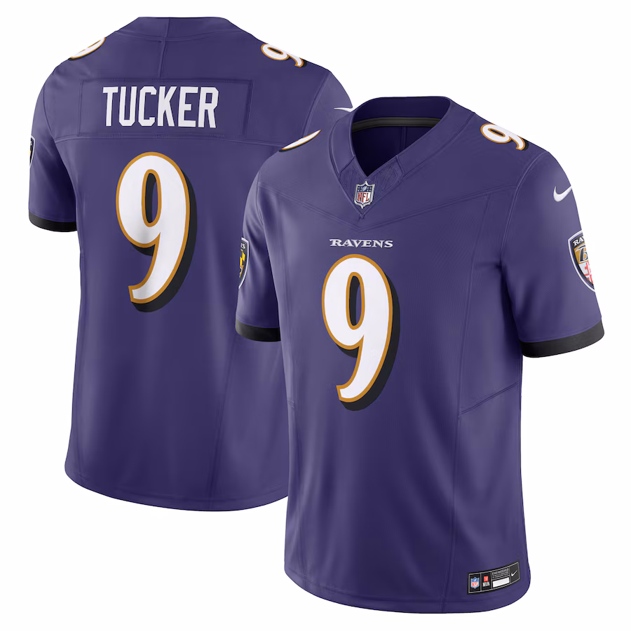 Men's Baltimore Ravens Justin Tucker Nike Purple Vapor F.U.S.E. Limited Jersey - Jersey