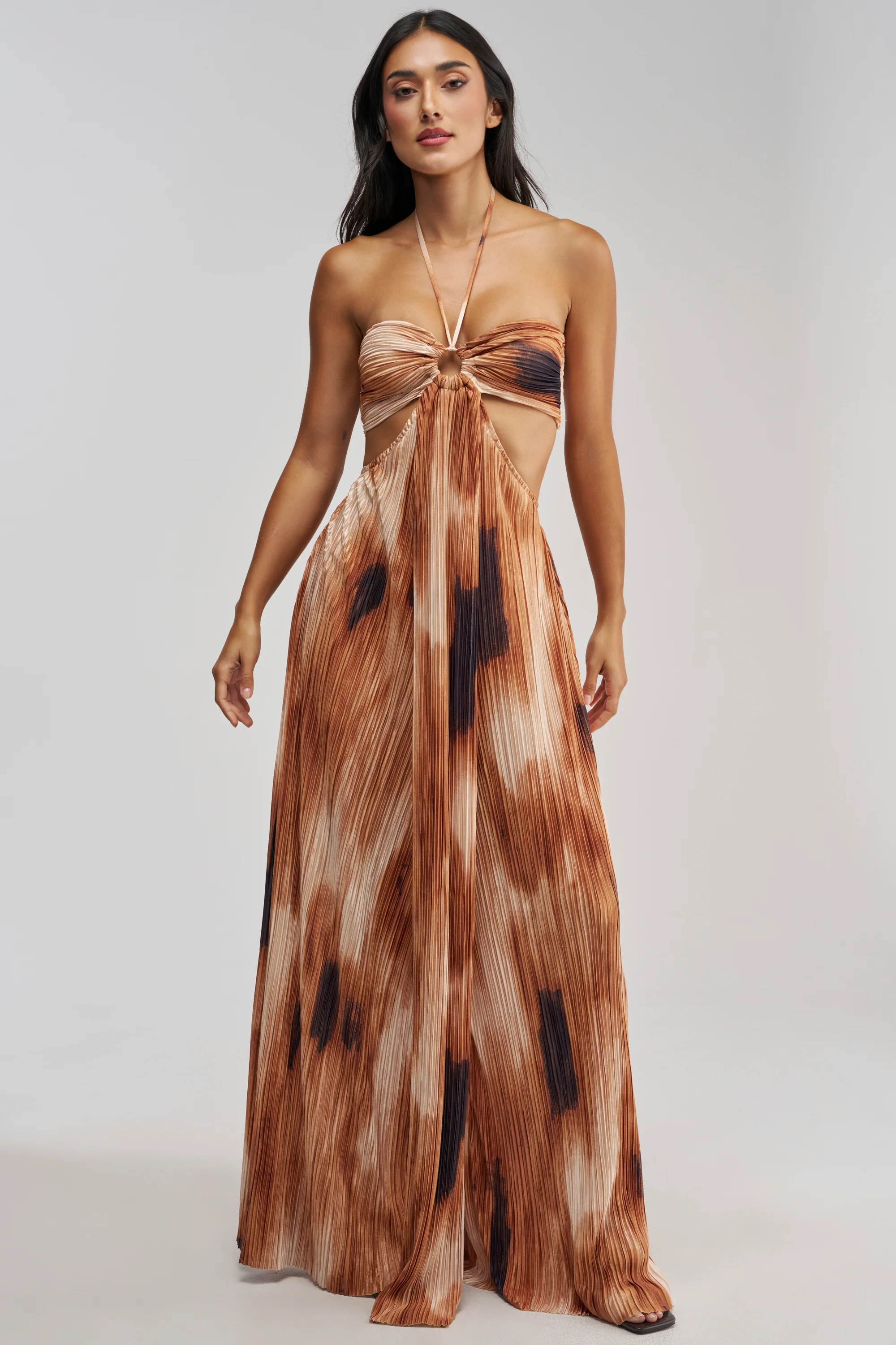 FOUL PLAY PRINTED JUMPSUIT IN RUST - Akira Wear