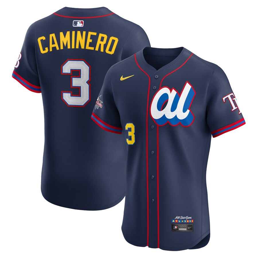 Men's American League Junior Caminero Nike Navy 2025 All-Star Edition Elite Jersey - Jersey