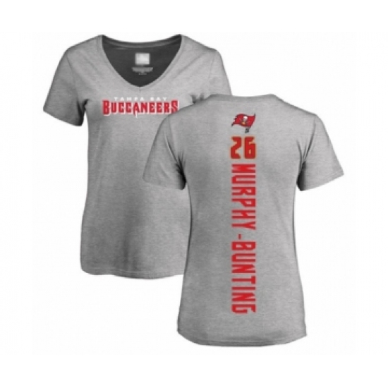 Football Women's Tampa Bay Buccaneers #26 Sean Murphy-Bunting Ash Backer T-Shirt - Jersey