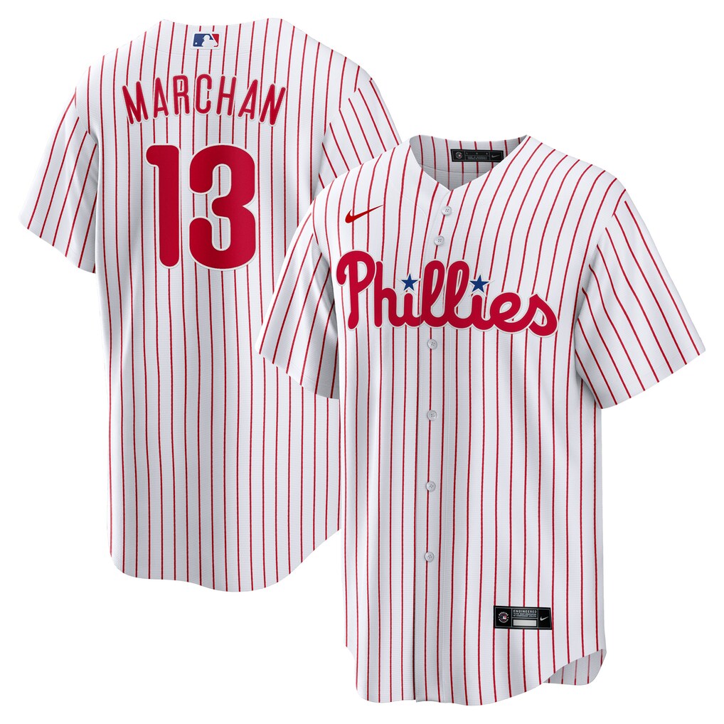 Men's Philadelphia Phillies Rafael Marchán Nike White Home Replica Jersey - Jersey