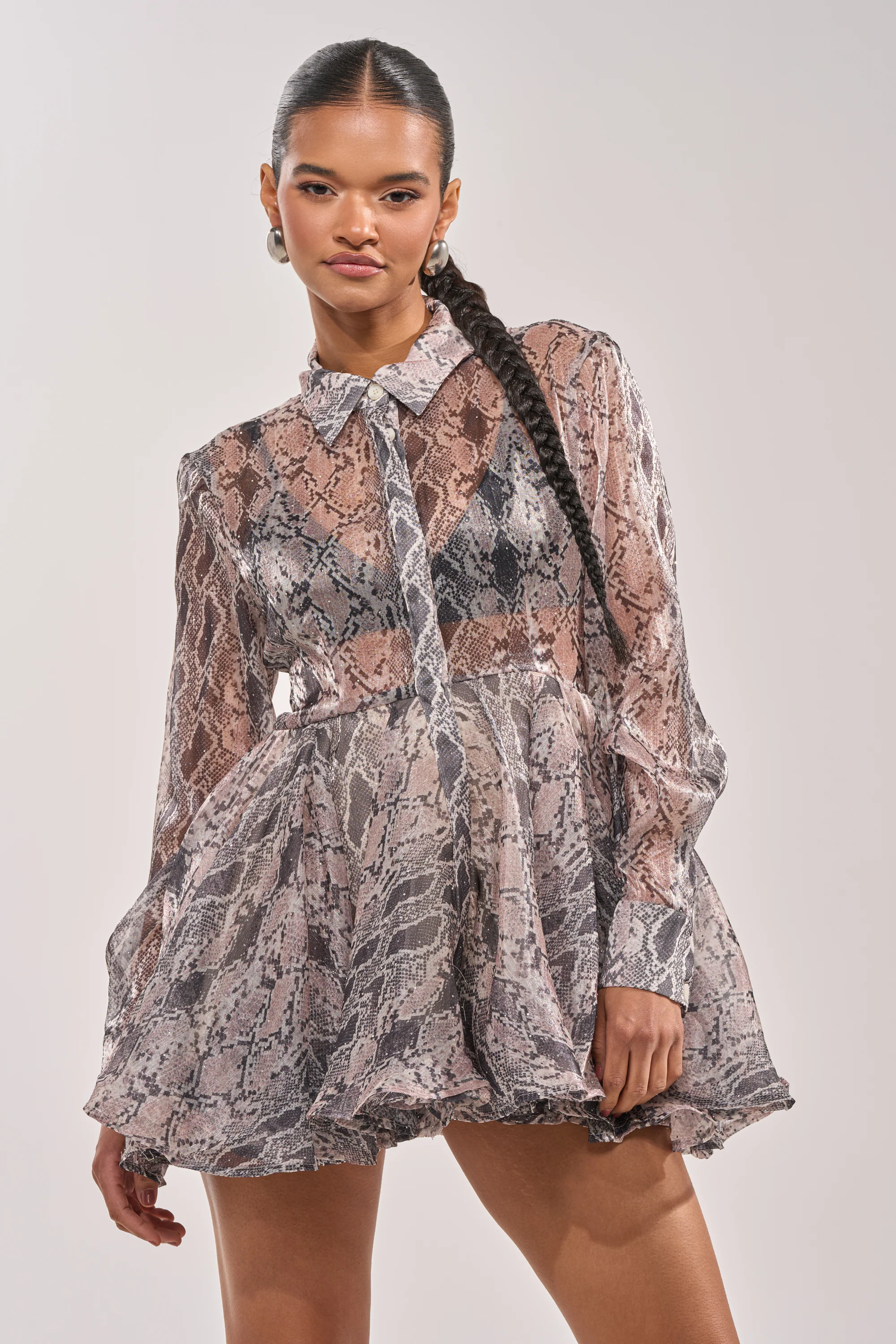 WILD RHYTHM SNAKE PRINT MINI DRESS - Akira Wear