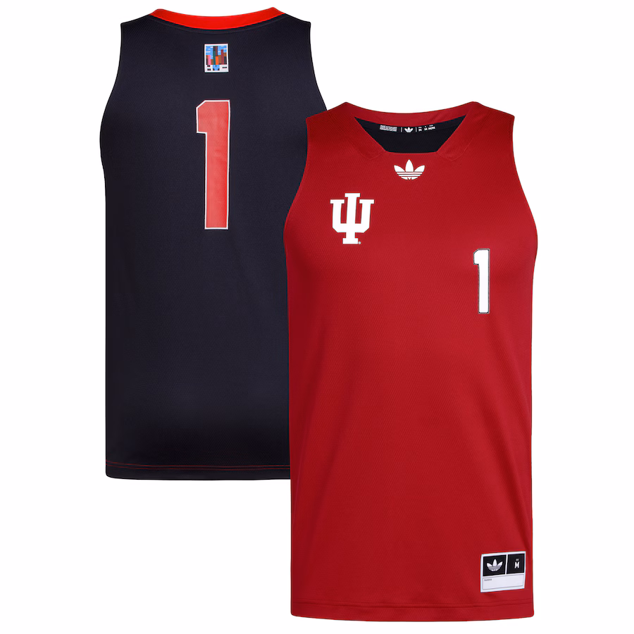 Men's adidas #1 Crimson/Black Indiana Hoosiers Black History Month Basketball Jersey - Jersey