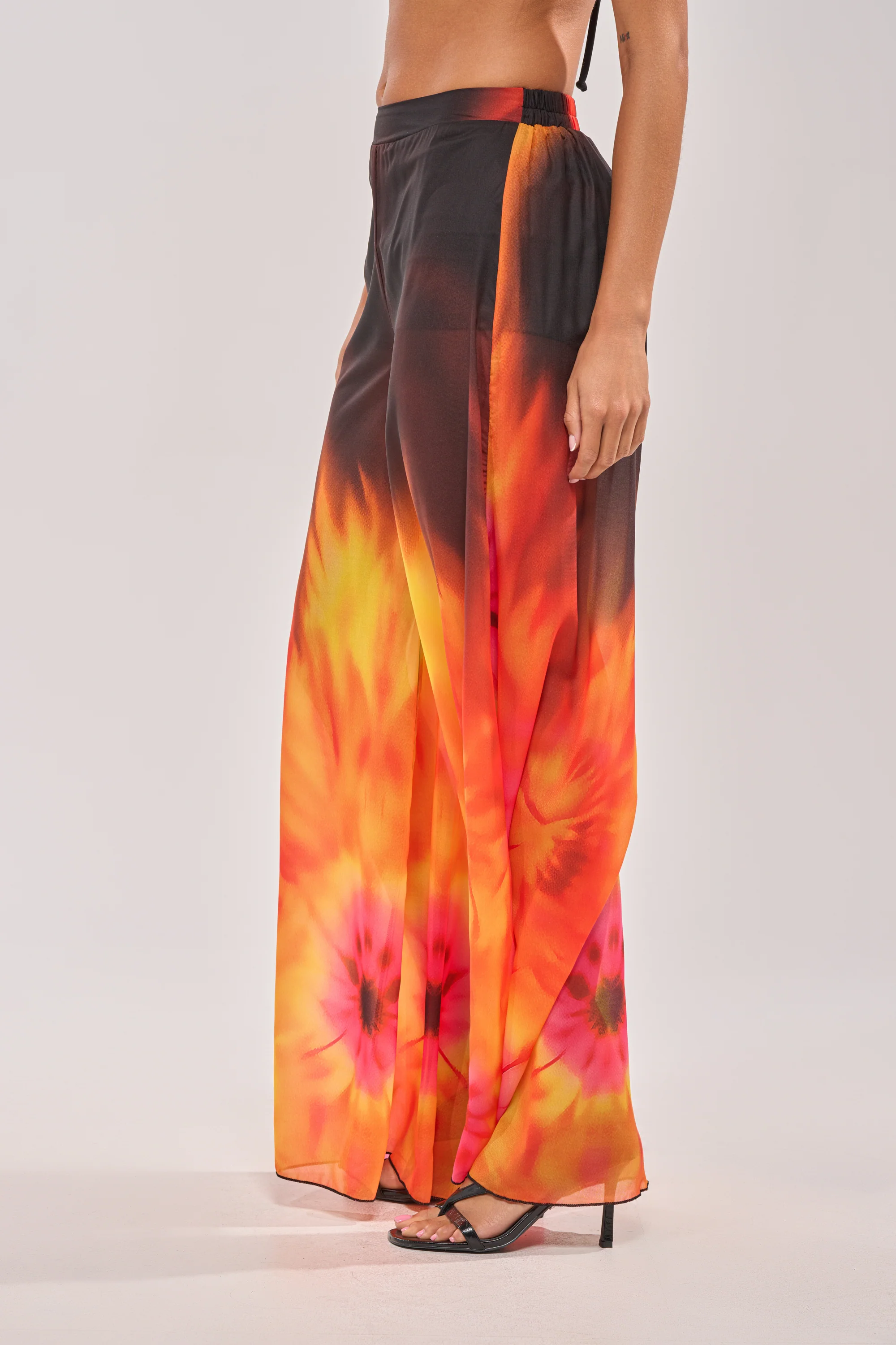 GIRL ON FIRE CHIFFON PALAZZO PANT - Akira Wear