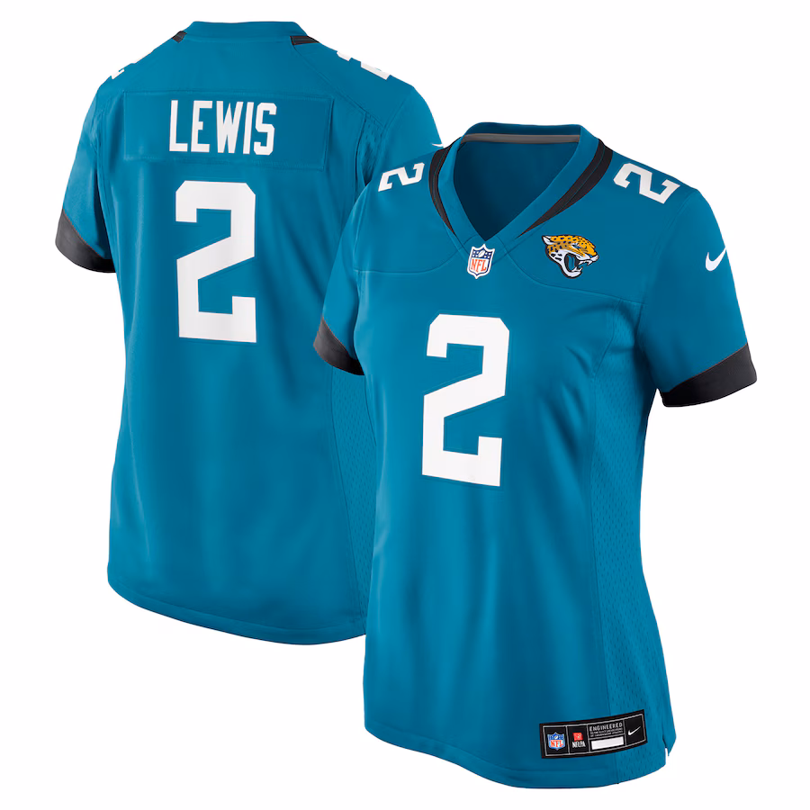 Women's Jacksonville Jaguars Jourdan Lewis Nike Teal Team Game Jersey - Jersey