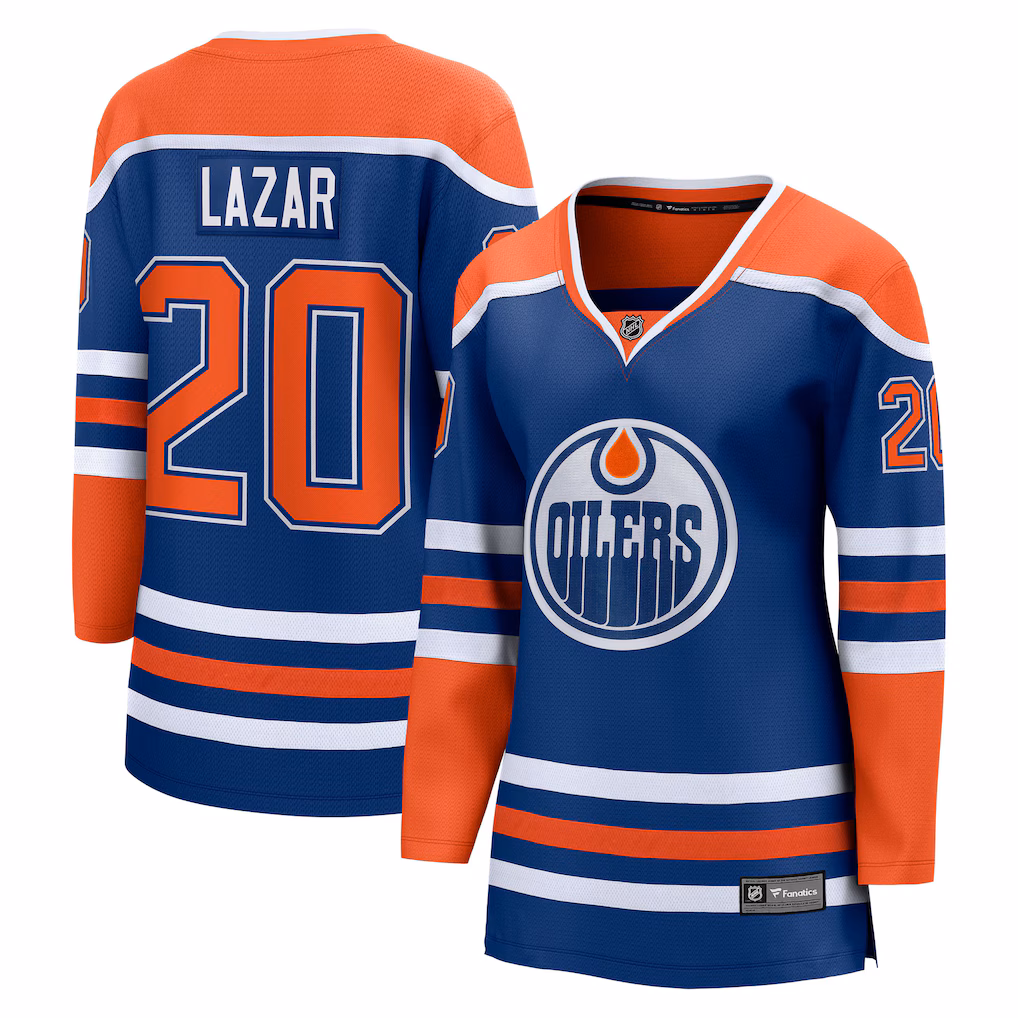 Women's Edmonton Oilers Curtis Lazar Fanatics Royal Home Breakaway Jersey - Jersey