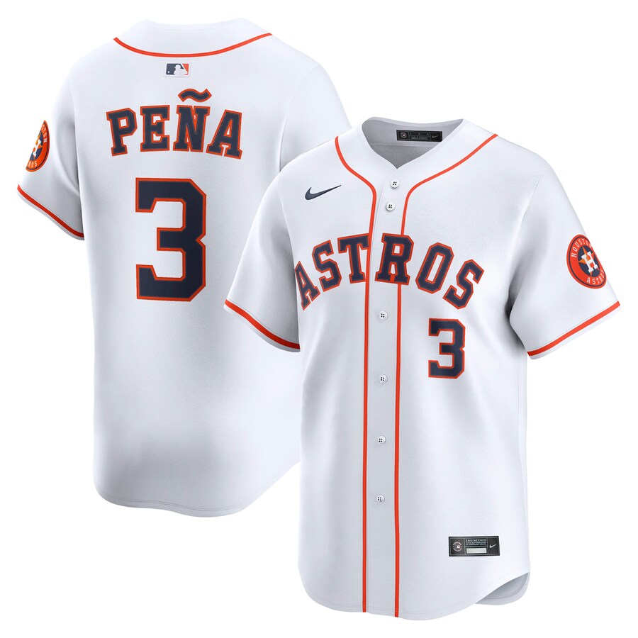 Men's Houston Astros Jeremy Peña Nike White Home Limited Player Jersey - Jersey