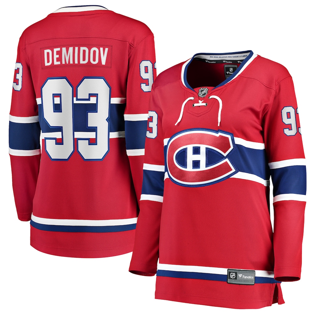Women's Montreal Canadiens Ivan Demidov Fanatics Red Home Breakaway Player Jersey - Jersey