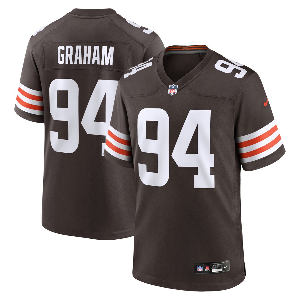 Men's Cleveland Browns Mason Graham Nike Brown Game Jersey - Jersey