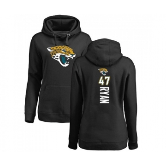 Football Women's Jacksonville Jaguars #47 Jake Ryan Black Backer Pullover Hoodie - Jersey