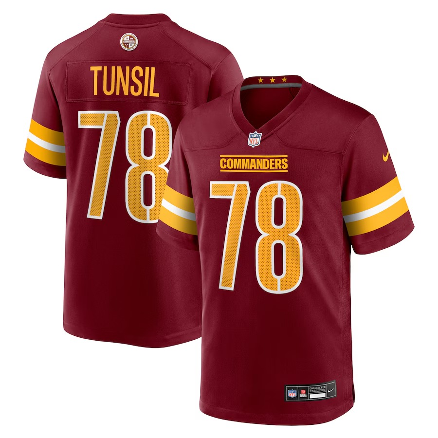 Men's Washington Commanders Laremy Tunsil Nike Burgundy Team Game Jersey - Jersey