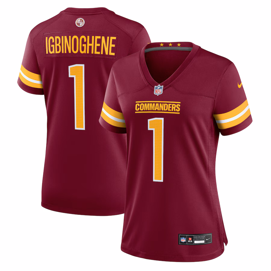 Women's Washington Commanders Noah Igbinoghene Nike Burgundy Team Game Jersey - Jersey