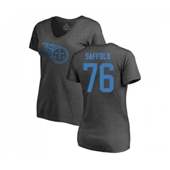 Football Women's Tennessee Titans #76 Rodger Saffold Ash One Color T-Shirt - Jersey