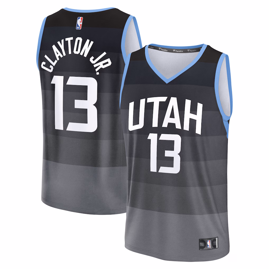 Youth Utah Jazz Walter Clayton Jr. Fanatics Black 2025/26 City Edition Fastbreak Jersey - Jersey