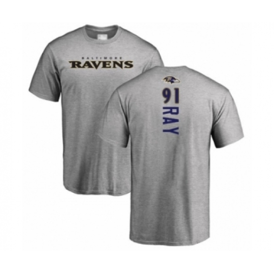 Football Baltimore Ravens #91 Shane Ray Ash Backer T-Shirt - Jersey