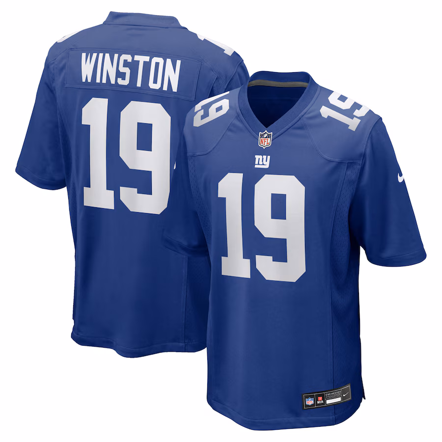 Men's New York Giants Jameis Winston Nike Royal Team Game Jersey - Jersey