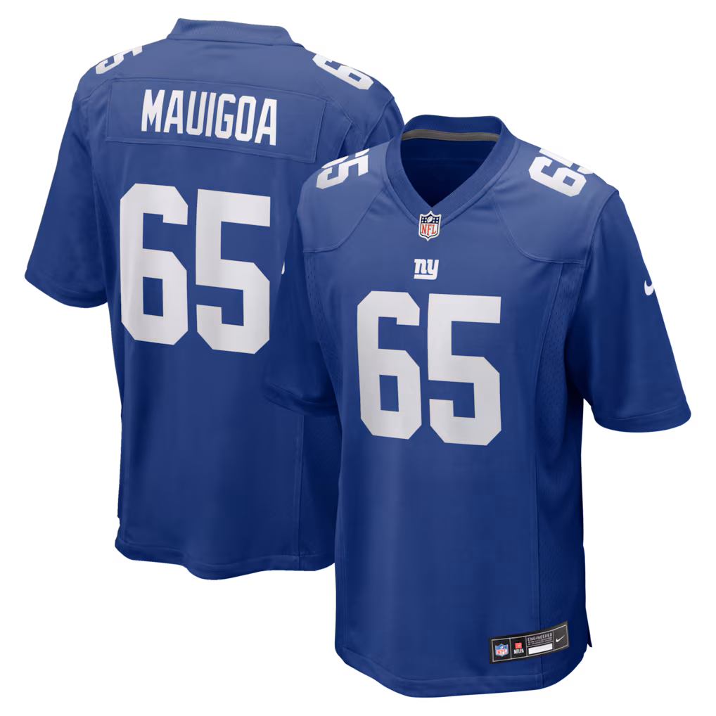 Men's New York Giants Francis Mauigoa Nike Royal 2026 NFL Draft First Round Pick No. 10 Team Game Jersey - Jersey