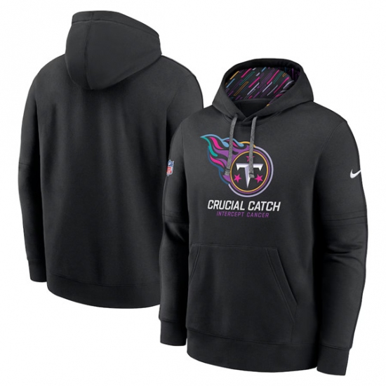 Men's Tennessee Titans Black 2024 Crucial Catch Club Pullover Hoodie - Jersey