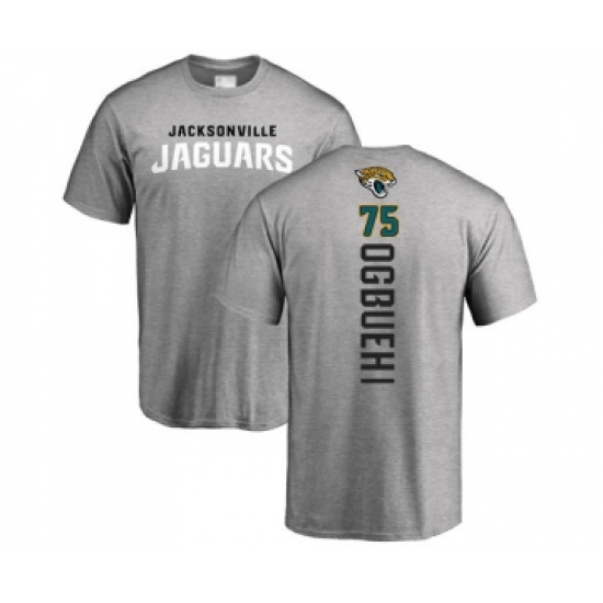 Football Jacksonville Jaguars #75 Cedric Ogbuehi Ash Backer T-Shirt - Jersey