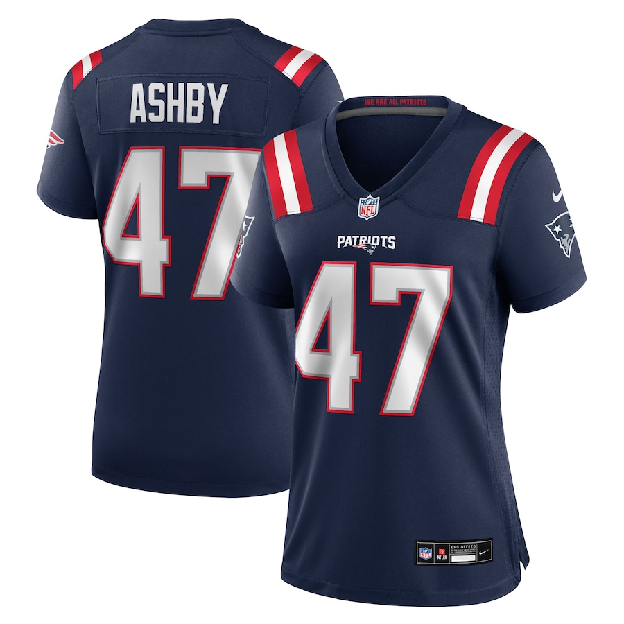 Women's New England Patriots Julian Ashby Nike Navy Team Game Jersey - Jersey