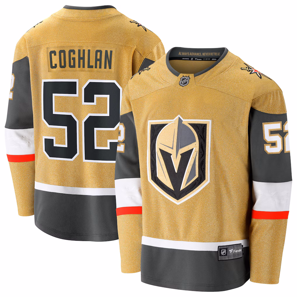 Men's Vegas Golden Knights Dylan Coghlan Fanatics Gold Home Breakaway Jersey - Jersey
