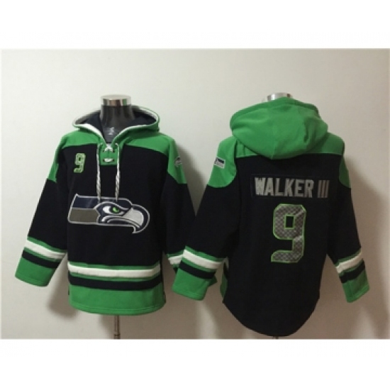 Men's Seattle Seahawks #9 Kenneth Walker III Black Ageless Must-Have Lace-Up Pullover Hoodie - Jersey