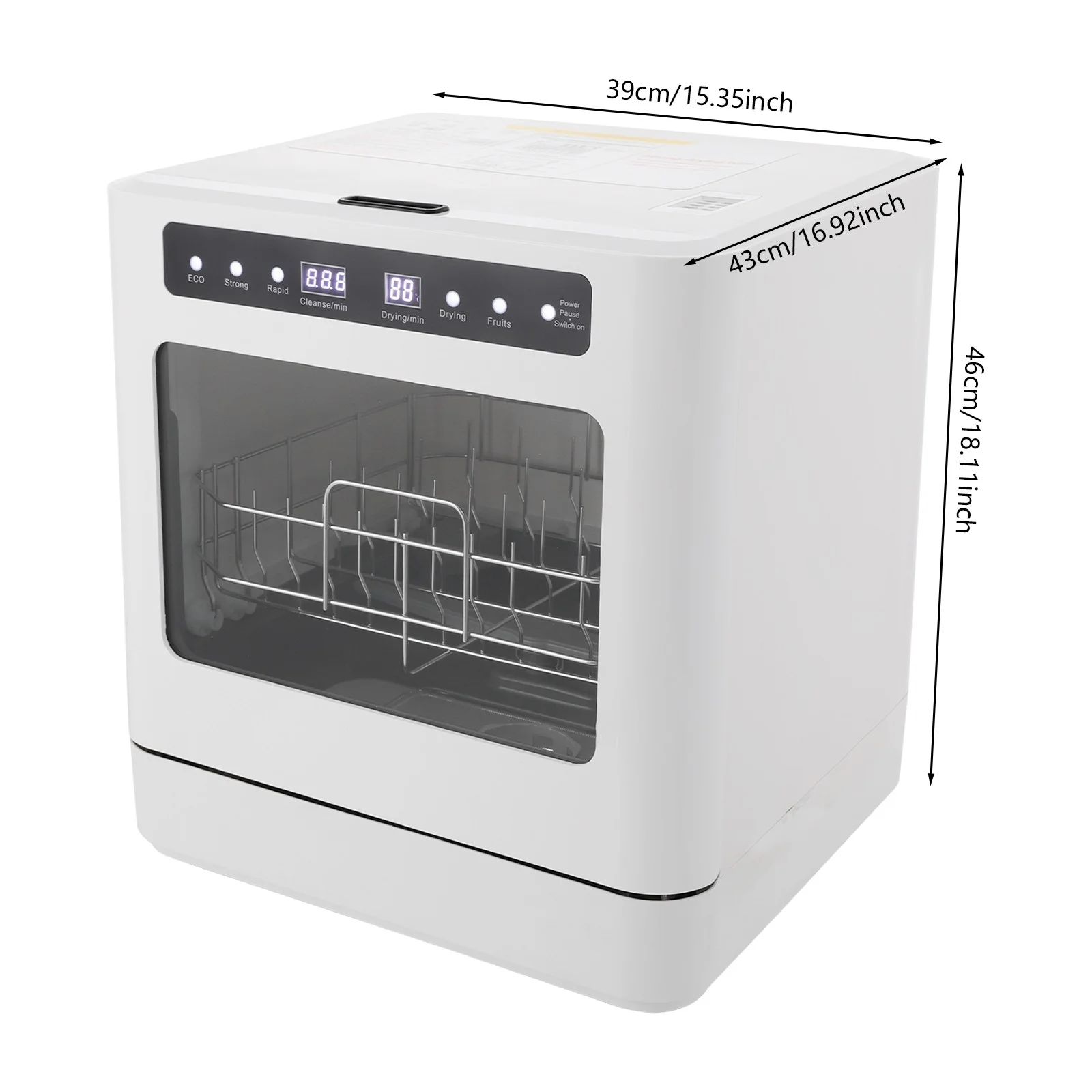 Portable Mini Dishwasher, Countertop Dishwasher, Household Mini Dishwasher for Homes, Kitchens, Small Houses, Apartments, Dormitories