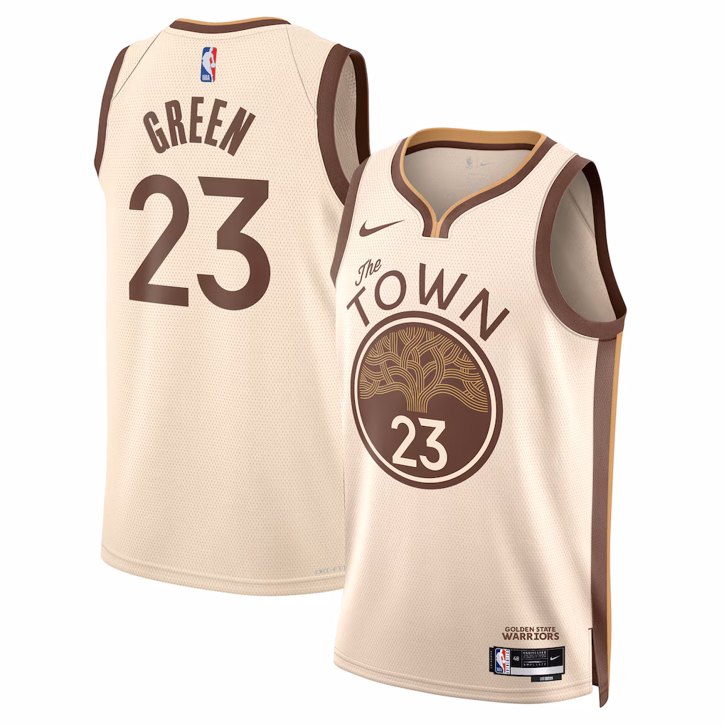 Unisex Golden State Warriors Draymond Green Nike Tan 2025/26 Swingman Jersey - City Edition - Jersey