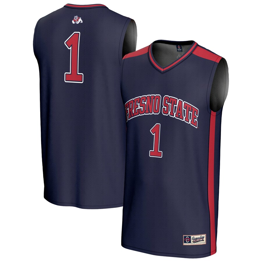 Youth GameDay Greats #1 Navy Fresno State Bulldogs Lightweight Basketball Fashion Jersey - Jersey