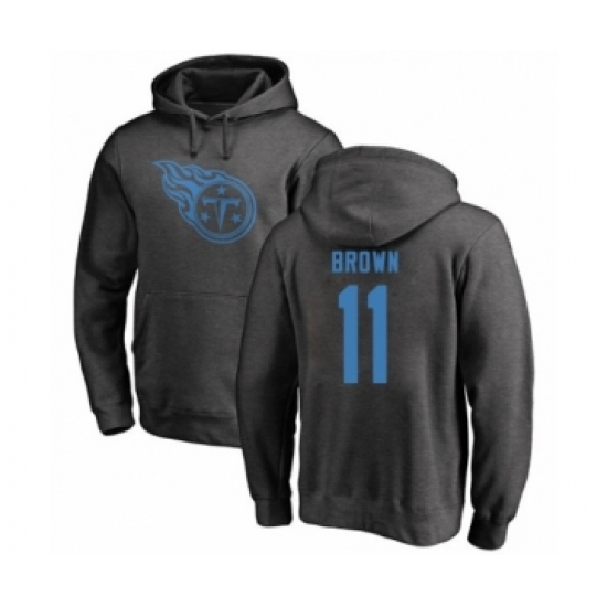 Football Tennessee Titans #11 A.J. Brown Ash One Color Pullover Hoodie - Jersey