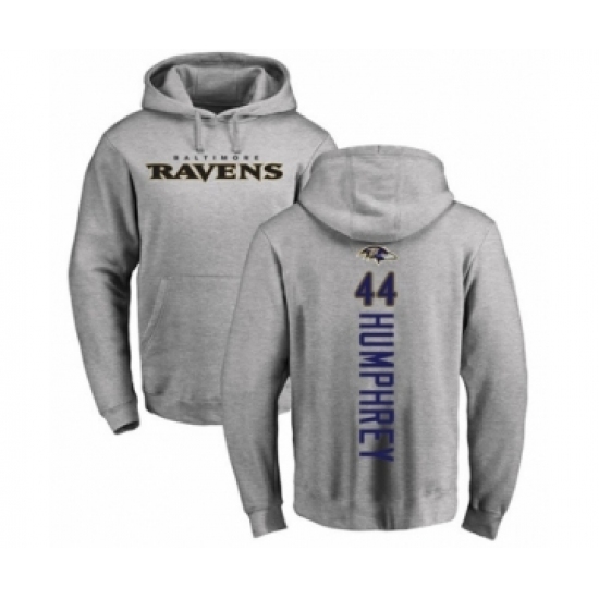 Football Baltimore Ravens #44 Marlon Humphrey Ash Backer Pullover Hoodie - Jersey