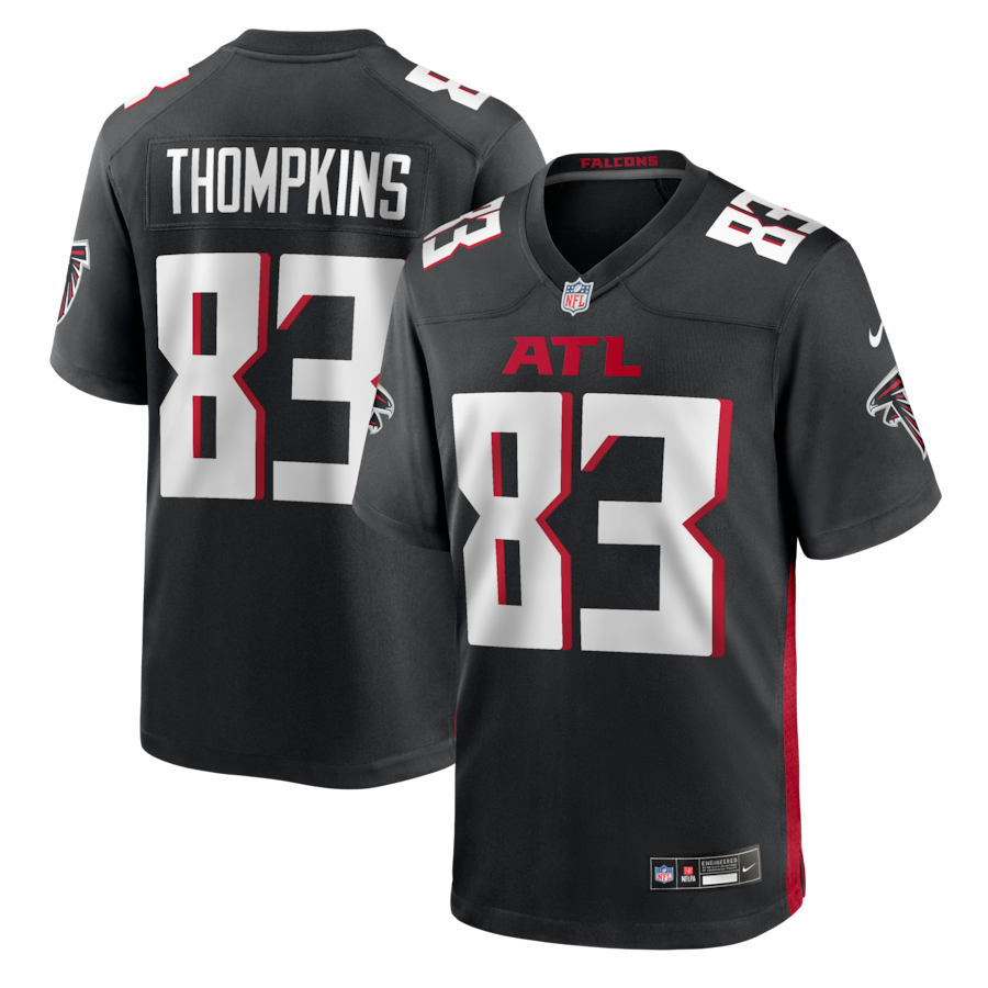 Men's Atlanta Falcons Deven Thompkins Nike Black Team Game Jersey - Jersey