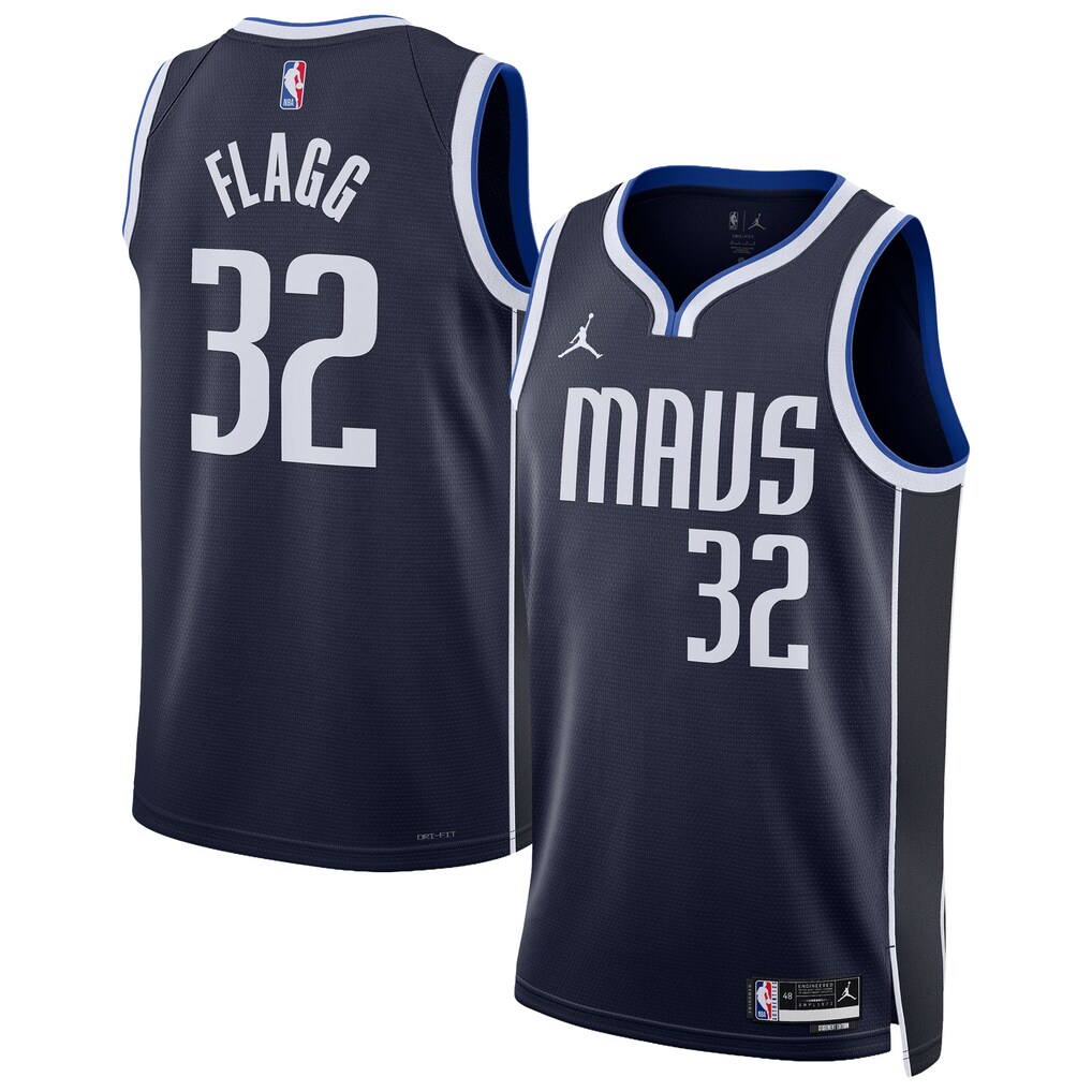 Unisex Dallas Mavericks Cooper Flagg Jordan Brand Navy Swingman Jersey - Statement Edition - Jersey