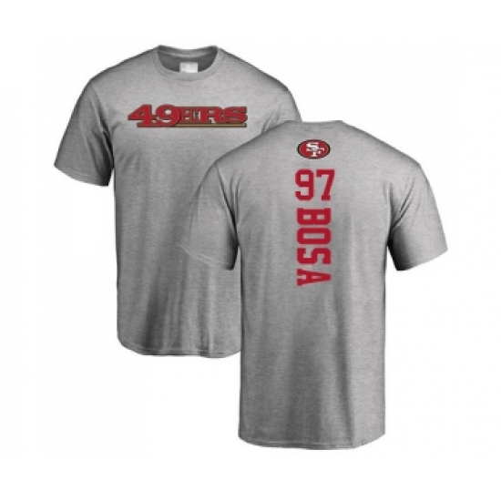 Football San Francisco 49ers #97 Nick Bosa Ash Backer T-Shirt - Jersey