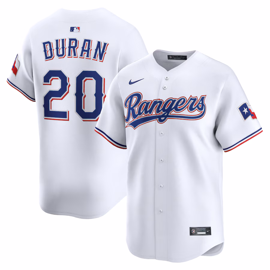 Men's Texas Rangers Ezequiel Durán Nike White Home Limited Player Jersey - Jersey