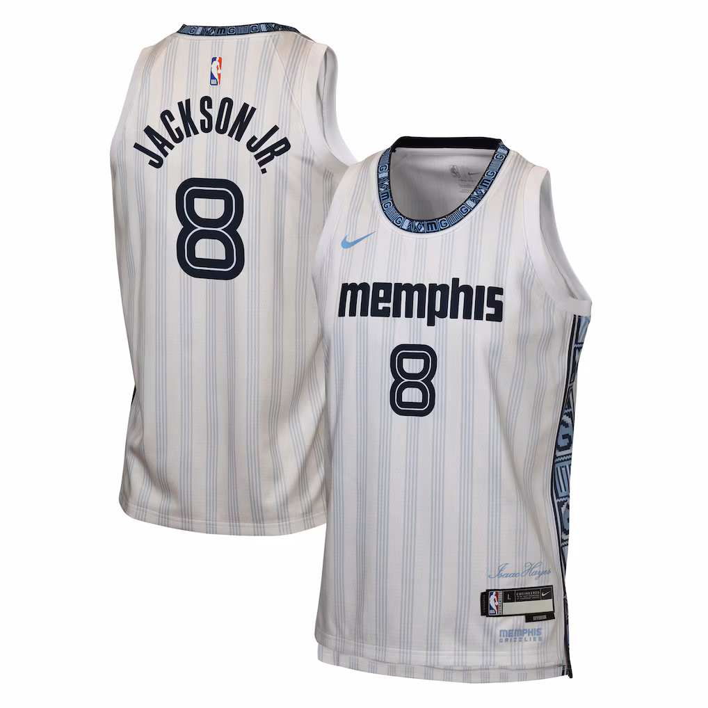 Youth Memphis Grizzlies Jaren Jackson Jr. Nike White 2025/26 City Edition Swingman Jersey - Jersey