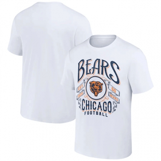 Men's Chicago Bears White X Darius Rucker Collection Vintage Football T Shirt - Jersey