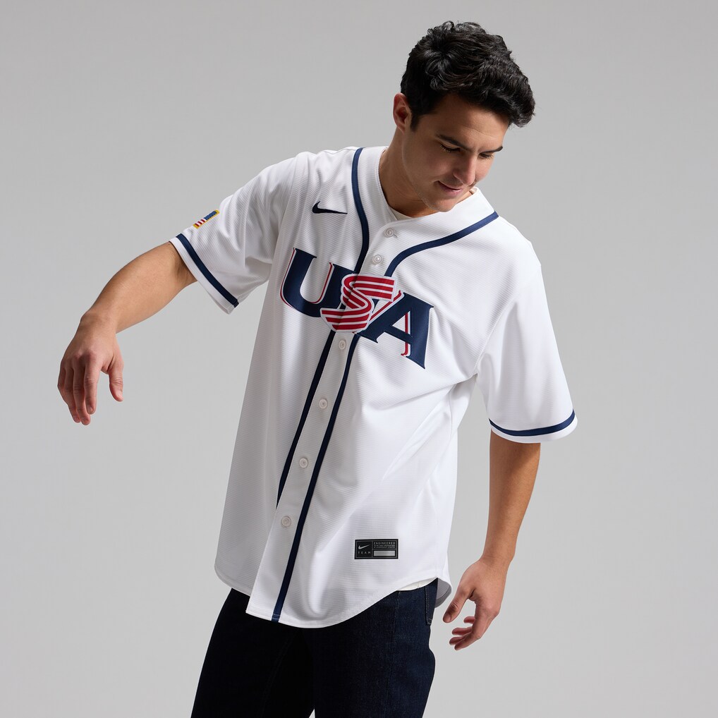 Men's USA Baseball Nike White 2026 World Baseball Classic Home Stadium Jersey - Jersey