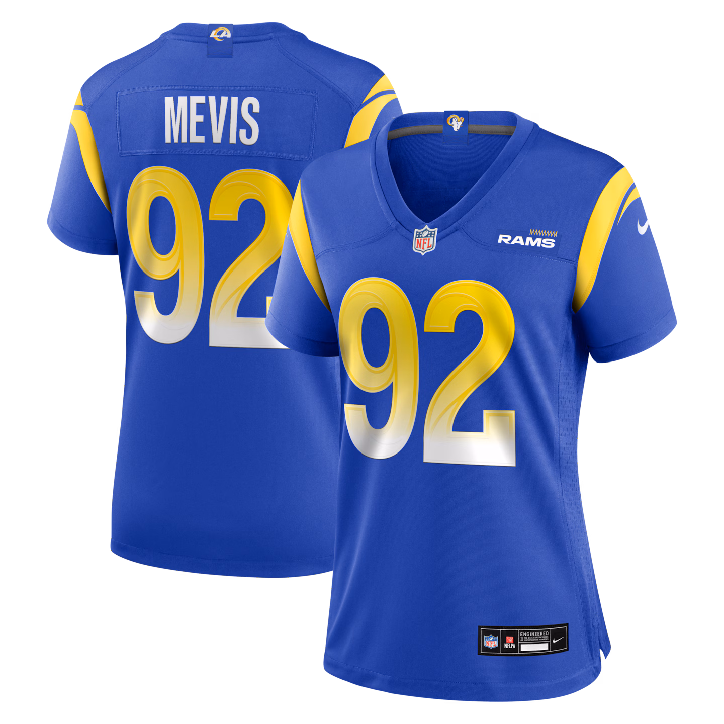 Women's Los Angeles Rams Harrison Mevis Nike Royal Team Game Jersey - Jersey