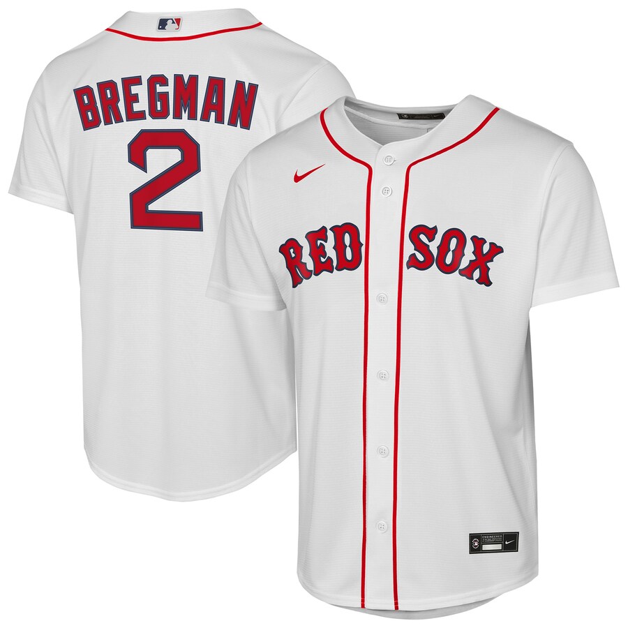 Youth Boston Red Sox Alex Bregman Nike White Home Replica Jersey - Jersey