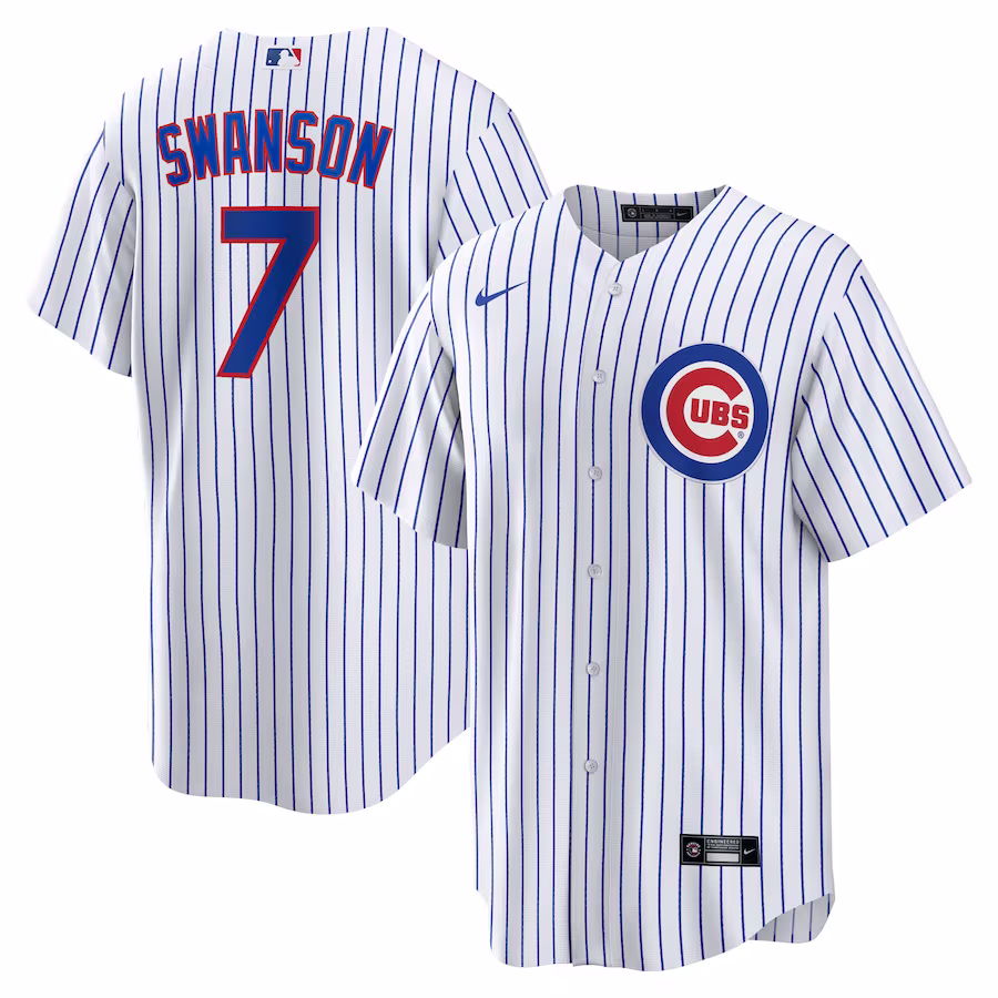Men's Chicago Cubs Dansby Swanson Nike White Replica Player Jersey - Jersey