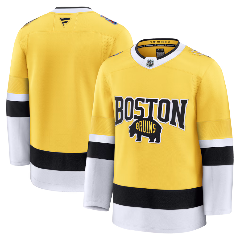 Men's Boston Bruins Fanatics Gold 2026 NHL Stadium Series Premium Custom Jersey - Jersey